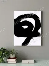 Abstract Black Brushstroke Canvas Wall Art for Living Room Bedroom Home Decor