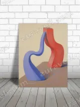 Abstract Curved Sculpture Canvas Wall Art for Living Room Home Decor – вид 3
