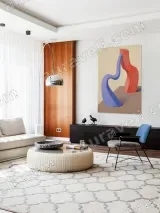 Abstract Curved Sculpture Canvas Wall Art for Living Room Home Decor – вид 5