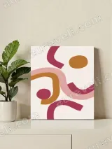 Abstract Geometric Curves Canvas Wall Art for Living Room Home Decor – view 2