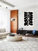Abstract Botanical Leaf Canvas Wall Art for Living Room Home Decor – вид 4