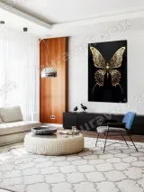 Ornate Golden Butterfly Canvas Wall Art for Living Room Bedroom Home Decor – вид 5