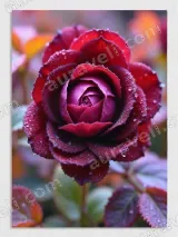Dewy Red Rose Floral Canvas Wall Art for Living Room Bedroom Home Decor – view 3