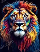 Colorful Lion Canvas Wall Art for Living Room Home Decor wall art print