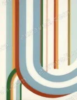 Abstract Curved Stripes Canvas Wall Art for Living Room framed modern home decor