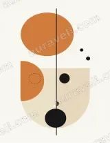 Abstract Geometric Shapes Canvas Wall Art for Living Room modern home decor