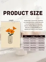 Orange Flowers in Minimalist Vase Canvas Wall Art for Living Room Home Decor – вид 7