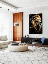 Abstract Lion Canvas Wall Art for Living Room Home Decor – вид 5