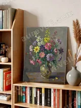 Colorful Floral Bouquet Canvas Wall Art for Living Room Home Decor – вид 4