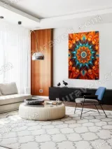Boho Mandala Floral Canvas Wall Art for Living Room Bedroom Home Decor – вид 5