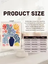 Vibrant Floral Blue Vase Canvas Wall Art for Living Bedroom Home Decor – вид 7