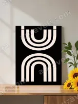 Abstract Geometric Arch Canvas Wall Art for Home Decor