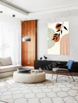 Abstract Geometric Botanical Canvas Wall Art for Living Room Home Decor – view 5