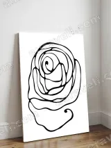 Abstract Rose Line Art Canvas Wall Art for Living Room Home Decor – view 3