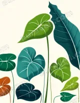 Tropical Botanical Leaves Canvas Wall Art for Living Room framed modern home decor