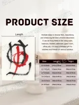 Abstract Red Black Brushstroke Canvas Wall Art for Home Decor – вид 7