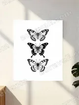 Black & White Butterfly Canvas Wall Art for Living Room Bedroom Home Decor