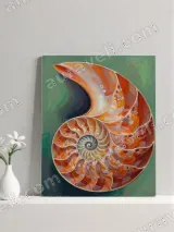 Colorful Nautilus Shell Canvas Wall Art for Living Room Home Decor – вид 3