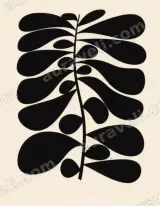 Abstract Botanical Leaf Canvas Wall Art for Living Room framed modern home decor