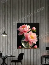 Pink Peonies in Vase Canvas Wall Art for Living Room Bedroom Home Decor – view 2