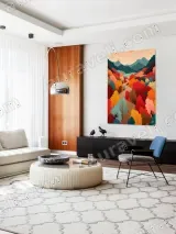 Colorful Autumn Landscape Canvas Wall Art for Home Decor – вид 5