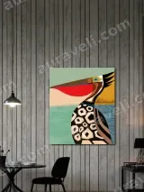 Geometric Abstract Bird Canvas Wall Art for Living Room Decor – view 2