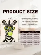 Playful Zebra with Sunglasses & Bubble Gum Canvas Wall Art for Home Decor – view 7