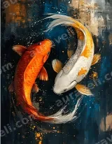 Colorful Koi Fish Canvas Wall Art for Living Room Bedroom Decor wall art print