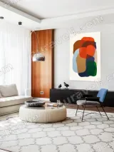 Abstract Color Block Canvas Wall Art for Living Room Bedroom Home Decor – view 5