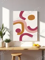 Abstract Geometric Curves Canvas Wall Art for Living Room Home Decor – view 4
