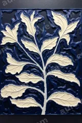 Textured Botanical Leaf Wall Art for Living Room Bedroom framed modern home decor