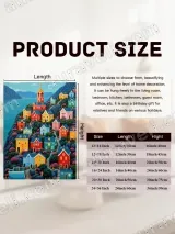 Colorful Coastal Village Canvas Wall Art for Living Room & Bedroom Decor – view 7