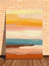 Abstract Color Block Canvas Wall Art for Living Room Bedroom Home Decor – view 2