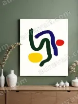 Abstract Colorful Shapes Canvas Wall Art for Living Room Home Decor
