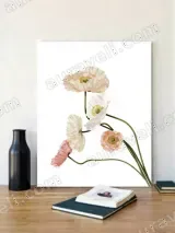 Pastel Poppies Floral Canvas Wall Art for Bedroom & Living Room Decor – view 4