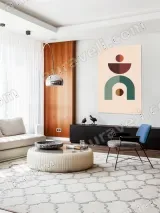 Abstract Geometric Circles & Arches Canvas Wall Art for Home Decor – view 5
