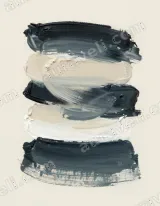 Abstract Thick Brushstroke Canvas Wall Art for Living Room framed modern home decor