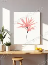 Pink Botanical Canvas Wall Art for Living Room Bedroom Home Decor – view 4
