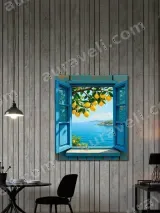 Lemon Tree & Coastal Sea View Canvas Wall Art for Living Room Home Decor – view 2