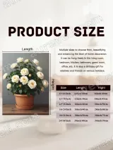 Cream Rose Potted Canvas Wall Art for Living Room Home Decor – view 7
