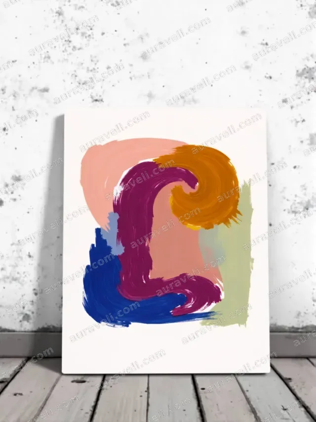 Abstract Colorful Brushstroke Canvas Wall Art for Home Decor — art print