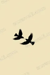 Two Birds Silhouette Canvas Wall Art for Living Room Bedroom Home Decor wall art print