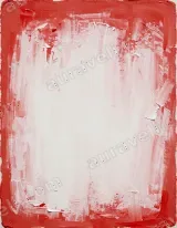 Abstract Red White Textured Canvas Wall Art for Home and framed modern decor