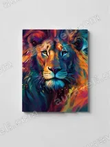 Vibrant Lion Canvas Wall Art for Living Room Home Decor – вид 2