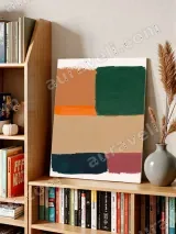 Abstract Geometric Color Block Canvas Wall Art for Living Room Bedroom Decor – view 5