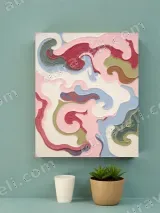 Abstract Swirl Canvas Wall Art for Living Room Bedroom Home Decor