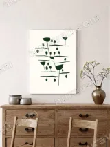 Abstract Botanical Canvas Wall Art for Living & Bedroom Home Decor – view 2