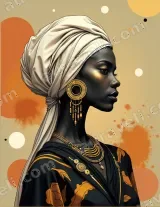 African Woman Portrait Canvas Wall Art for Living Room Home Decor wall art print