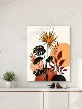 Abstract Tropical Botanical Plants Canvas Wall Art for Living Room Home Decor – view 4