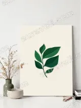 Green Leaf Botanical Canvas Wall Art for Living Room Home Decor